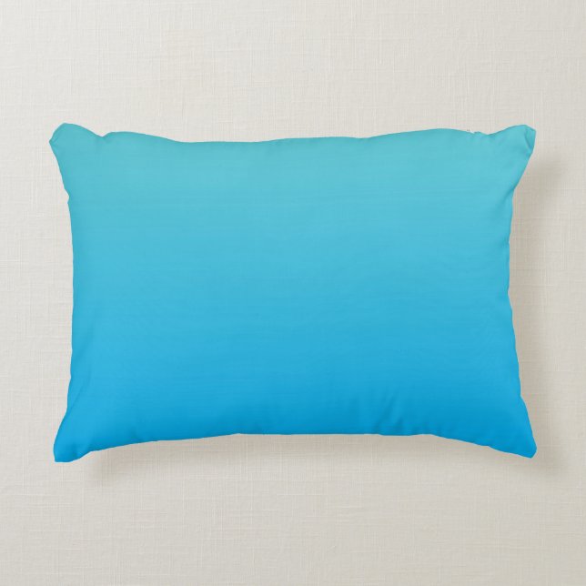 Cojín Decorativo "Aguamarina Ombre azul" (Anverso)