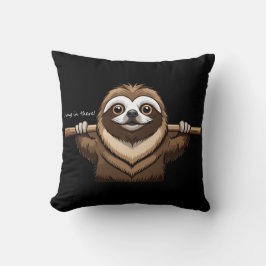 Cojín Decorativo "Aguanta": Palabras Motivadoras de Sloth