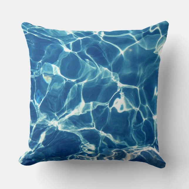 Cojín Decorativo Aguas azules resplandecientes (Anverso)