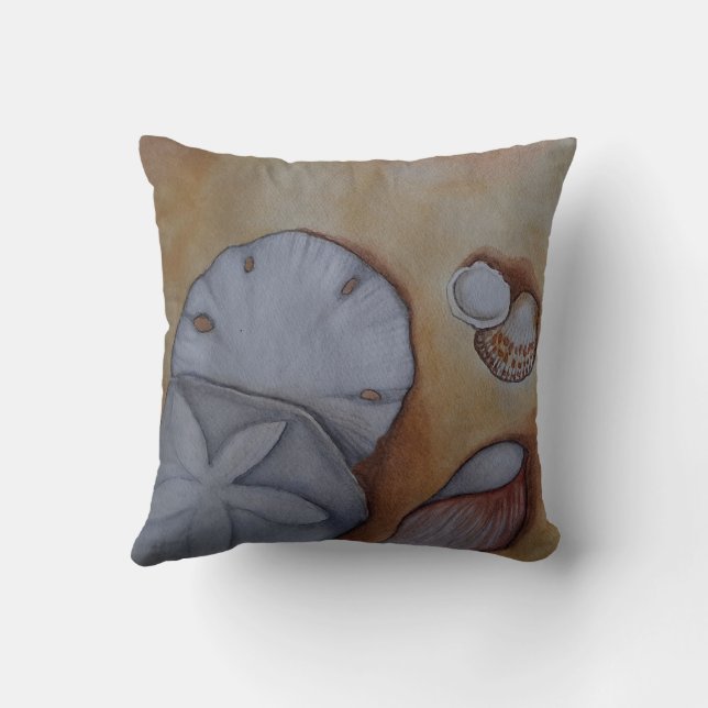 Cojín Decorativo Aguas marinas en la costa (Reverso)