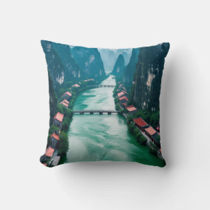 Cojín Decorativo Aguas y picos tranquilos - Escape escénico