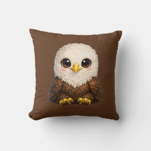 Cojín Decorativo Águila calva linda con ojos grandes naturaleza aco
