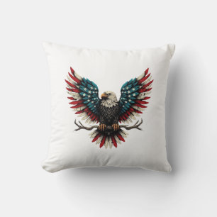 Cojín Decorativo Águila calva norteamericana/estadounidense patriót