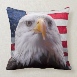 Cojín Decorativo Águila calva y bandera