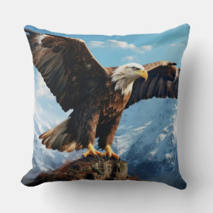 Cojín Decorativo Águila de pájaro animal Vida silvestre Arte colori