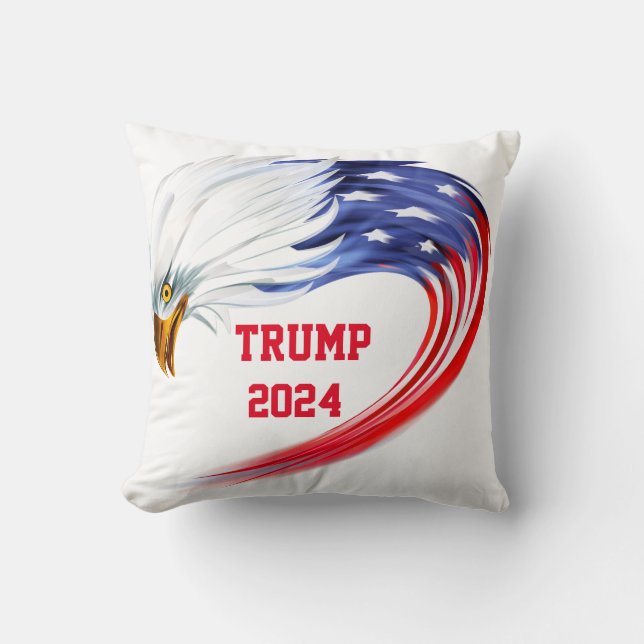 Cojín Decorativo Águila estadounidense Trump 2024 (Anverso)