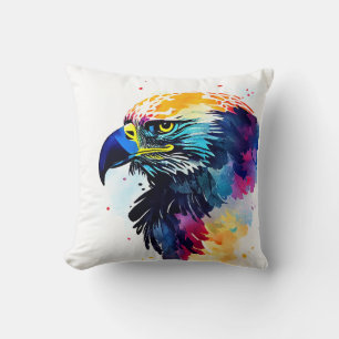 Cojín Decorativo Águila Naturaleza salvaje Color animal Pintura de