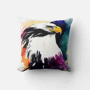 Cojín Decorativo Águila Naturaleza salvaje Color animal Pintura de