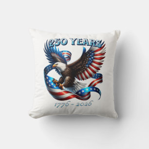 Cojín Decorativo Águila y Bandera Patrióticas 250 Años 1776-2026