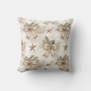 Cojín Decorativo Agujas, arcos y estrellas de pino rústico