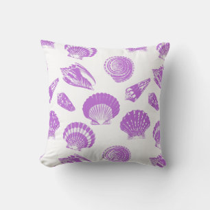Cojín Decorativo Agujas marinas: violeta y blanca