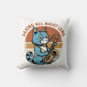 Cojín Decorativo Ahorrando toda la noche - Para saxofonistas