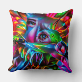 Cojín Decorativo Aichmofobia: Vivid Surreal Art