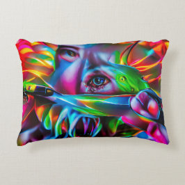 Cojín Decorativo Aichmofobia: Vivid Surreal Art