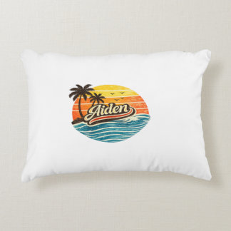 Cojín Decorativo Aiden Retro Sunset Name Design
