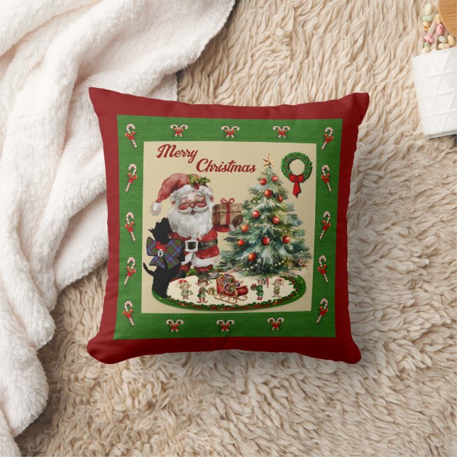 Cojín Decorativo Aikenhead Scottie & Santa (Manta)