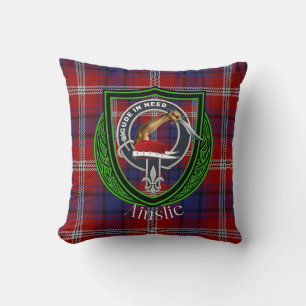 Cojín Decorativo Ainslie Scottish Clan Tartan Escudo