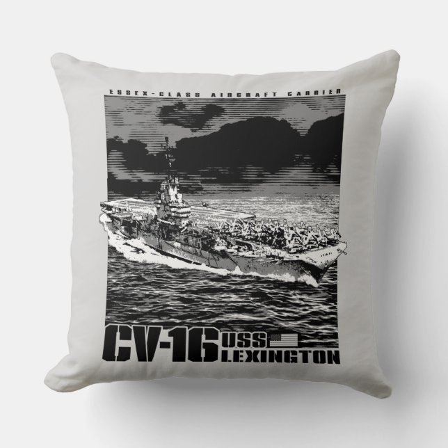 Cojín Decorativo Aircraft carrier CV-16 (Anverso)