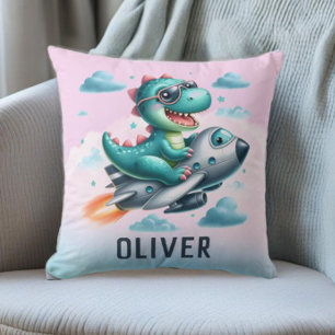 Cojín Decorativo Aircraft volador de dinosaurio Trex lindo