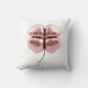 Cojín Decorativo Aire Afortunado - Globo de trébol de cuatro hojas 