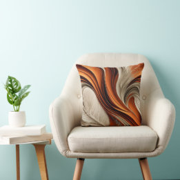 Cojín Decorativo Aire Dorado – Abstracto de Cobre y Bronce