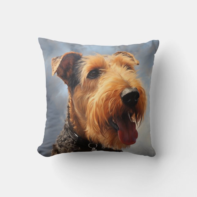 Cojín Decorativo Airedale Terrier (Anverso)