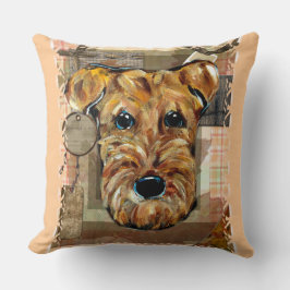 COJÍN DECORATIVO AIREDALE TERRIERS