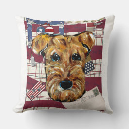 COJÍN DECORATIVO AIREDALE TERRIERS