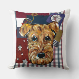 COJÍN DECORATIVO AIREDALE TERRIERS