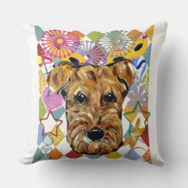 COJÍN DECORATIVO AIREDALE TERRIERS