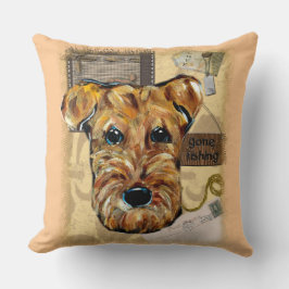 COJÍN DECORATIVO AIREDALE TERRIERS