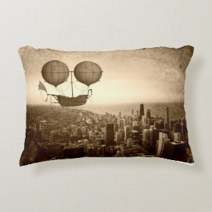 Cojín Decorativo Airship Over Chicago