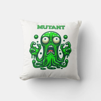 Cojín Decorativo Ajedaño espantoso Zombie - Monstruo verde neón