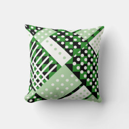 Cojín Decorativo Ajedrez verde oscuro y verde claro
