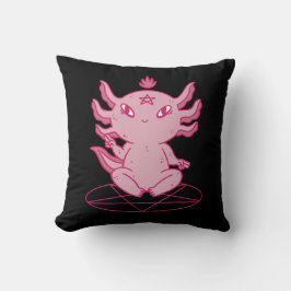 Cojín Decorativo Ajolote Baphomet Pagano Negro