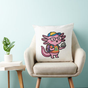 Cojín Decorativo Ajolote nerd sarcástico I Preguntas de ajolote Mem