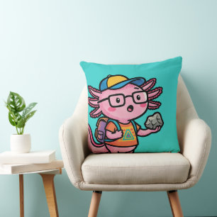Cojín Decorativo Ajolote nerd sarcástico I Preguntas de ajolote Mem