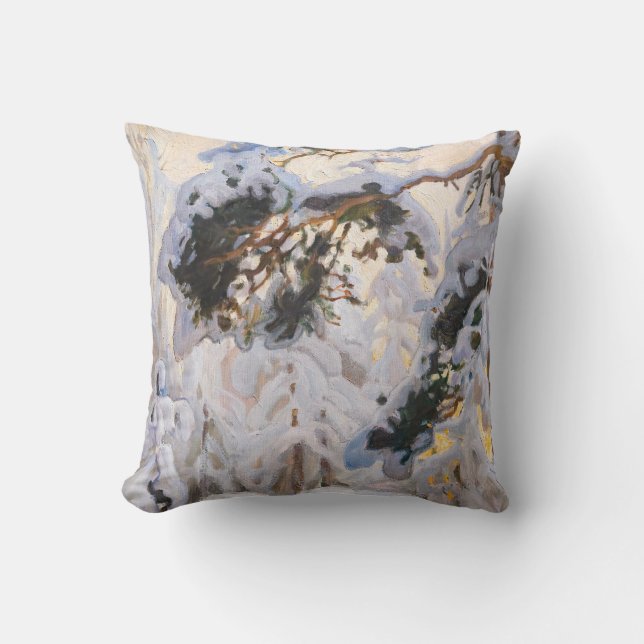 Cojín Decorativo Akseli Gallen-Kallela - Bosque en invierno (Anverso)