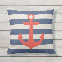 Cojín decorativo al aire libre del ancla náutica "