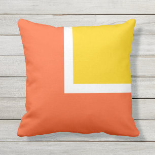 Cojín decorativo al aire libre moderno naranja y 