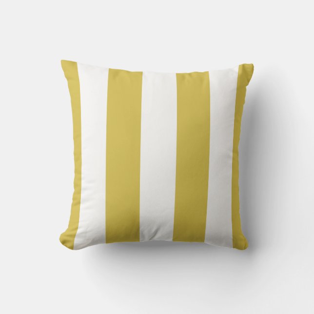 Cojín decorativo al aire libre Mostaza Amarillo y  (Anverso)