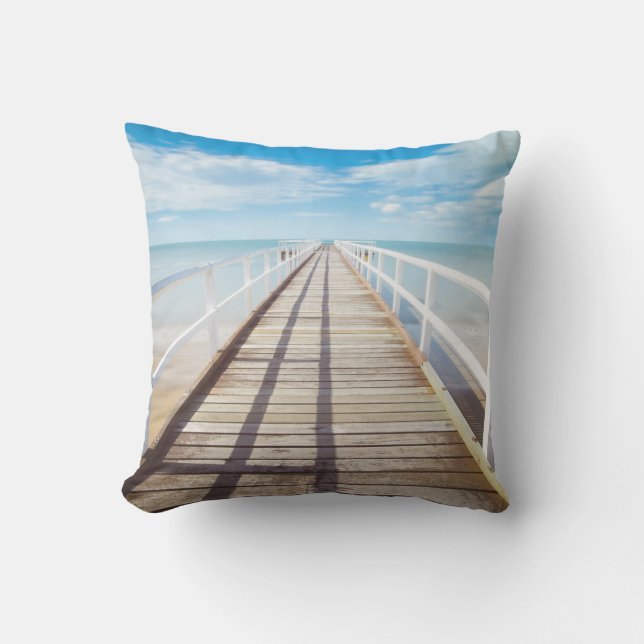 Cojín decorativo al aire libre Tropical Beach Pier (Anverso)