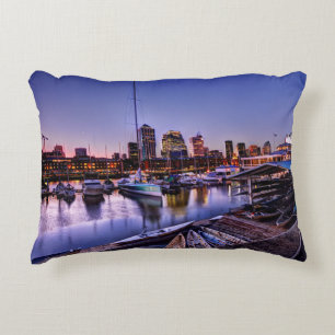 Cojín Decorativo Al Atardecer - canoas de Canoas en la puesta del