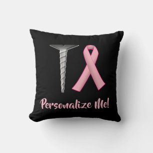 Cojín Decorativo ¡Al diablo el cáncer de mama! Sobrevivientes Humor