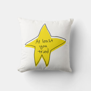 Cojín Decorativo Al Menos Lo Intentaste - Estrella Amarilla