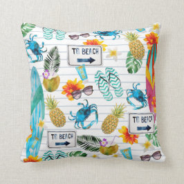 Cojín Decorativo Al verano del patrón de playa