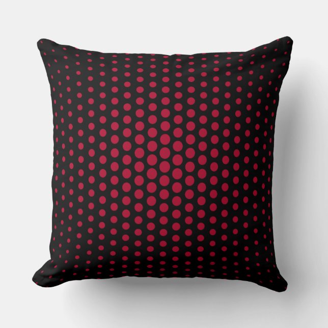 Cojín Decorativo Alabama crimson Techno Dots Modern Black (Anverso)