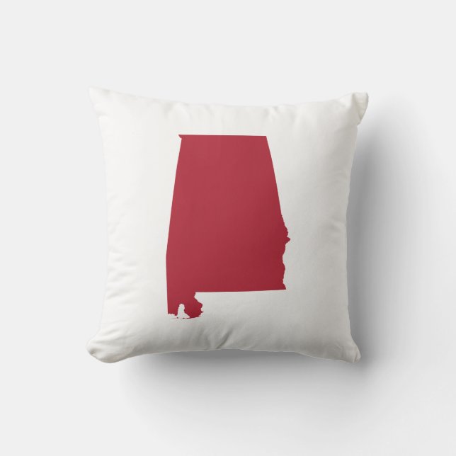Cojín Decorativo Alabama en rojo (Anverso)
