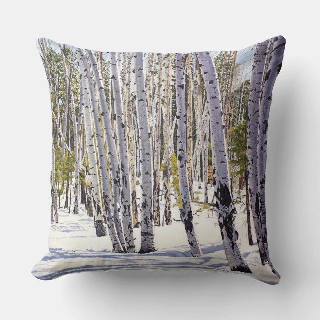 Cojín Decorativo Álamos en el Bosque (Anverso)