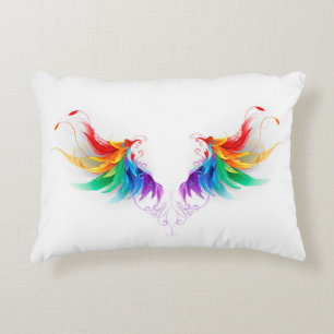 Cojín Decorativo Alas del arco iris fluidas
